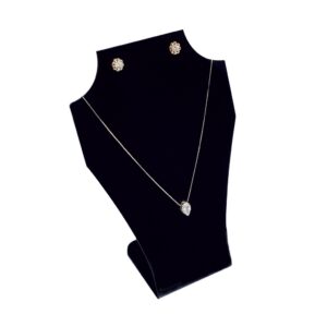 Expositor De Colar E Par De Brincos Em Acrílico Preto
