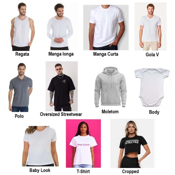 Camiseta Personalizada - Masculina Feminina Infantil Plus Size Camisa Roupa - Branca Preta Colorida Revenda Fornecedor Dropshipping - Imagem 3